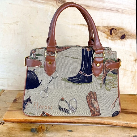Signare Handbags - Signare Tapestry Horse Purse Handbag Horses Western Riding